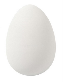 Plast æg kalket hvid 